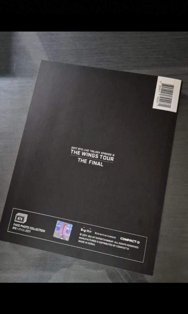 BTS Wings Tour Final Face Photo Collection (Category: K-Wave Merchandise) located in Taguig. Submitted by albumshop (Listing ID 1445315482, Image 2). Description: DOP: Payo ETA: 4-5 weeks All items we sell are sourced directly from the Bunjang site in Korea. Unless stated as “onhand,” all items are still located in Korea. Please note that we require a sure buyer first before the item will be transferred and shipped to the Philippines. Prices may 