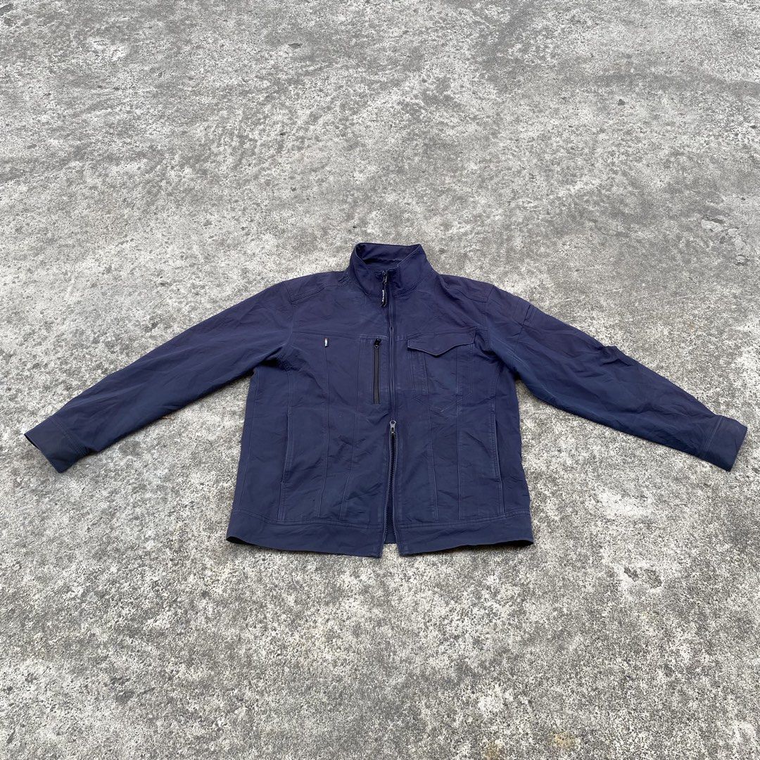 Burtle Double Zip-Up Jacket with Pockets (Category: Coats, Jackets and Outerwear) located in Manila. Submitted by suzuthriftx (Listing ID 1445407244, Image 1). Description: - Cool navy blue jacket - Zip-up front - Multiple pockets - Great for layering - Pairs well with jeans or casual pants - Easy to wear for everyday All items are thrifted/used by me so please manage your expectations. If there is an issue it will be noted on the description. Al