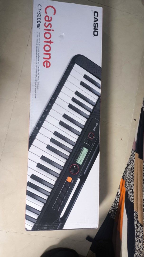 Casio Casiotone CT-S200BK Keyboard (Category: Musical Instruments) located in Manila. Submitted by bravefox123 (Listing ID 1445279662, Image 1). Description: - Ultra-compact Casio CT-S200BK keyboard - 400 built-in tones - 77 rhythms - Connects to Casio Music Space app for lessons - USB-MIDI connectivity - Includes AC adapter - Can run on 6xAA batteries (pwede itesting if meet up) - Ideal for making music anywhere.