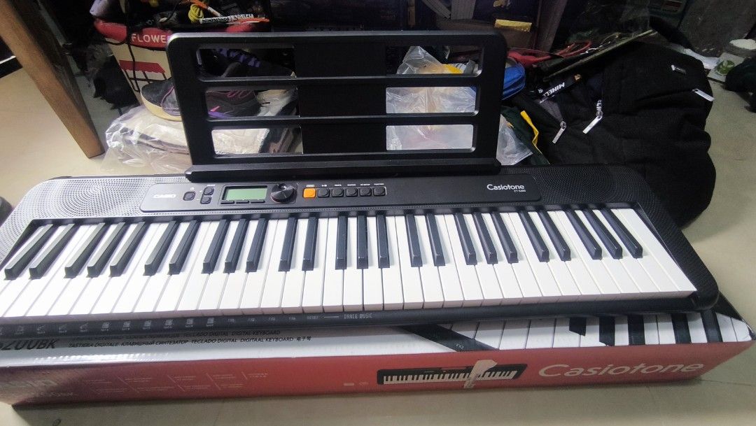 Casio Casiotone CT-S200BK Keyboard (Category: Musical Instruments) located in Manila. Submitted by bravefox123 (Listing ID 1445279662, Image 3). Description: - Ultra-compact Casio CT-S200BK keyboard - 400 built-in tones - 77 rhythms - Connects to Casio Music Space app for lessons - USB-MIDI connectivity - Includes AC adapter - Can run on 6xAA batteries (pwede itesting if meet up) - Ideal for making music anywhere.