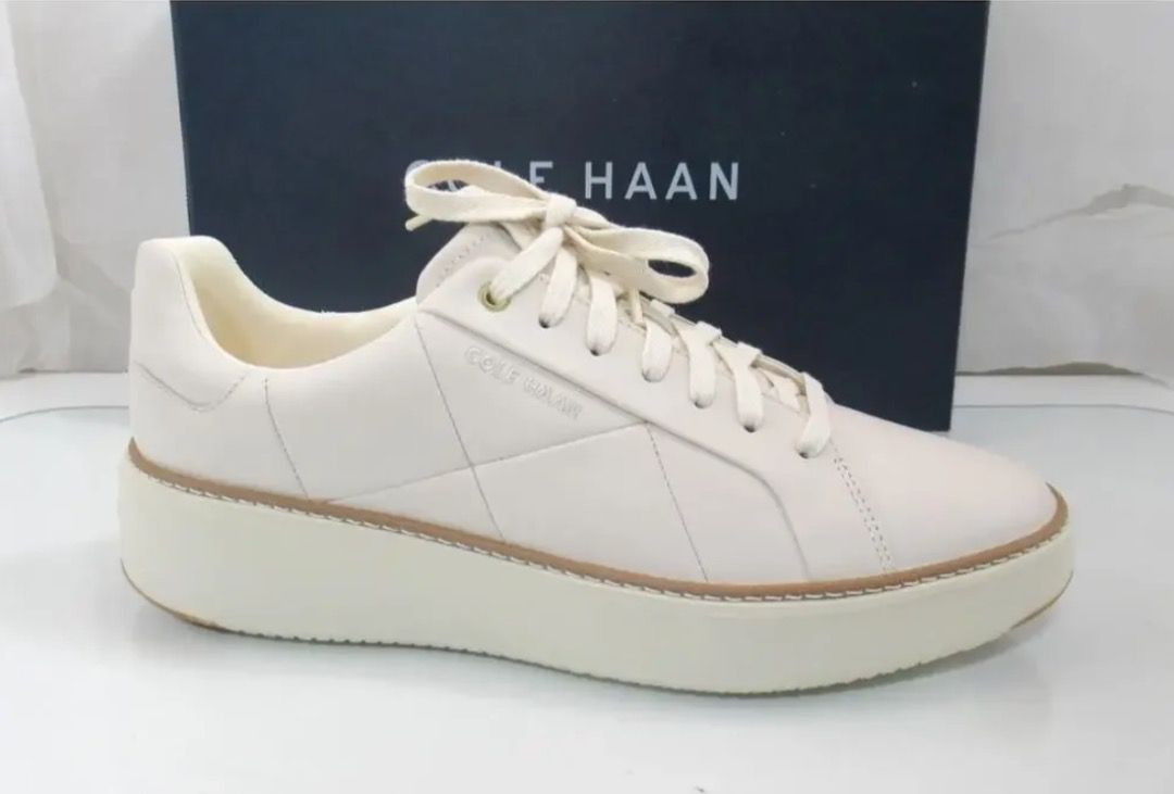 Cole Haan Ladies Sneakers (Category: Sneakers) located in Caloocan City. Submitted by hermes_evangelista (Listing ID 1445321776, Image 2). Description: GrandPro Topspin Sneaker Ivory Quilted TED Leather Original Price in PH Store: Php10,998.00.