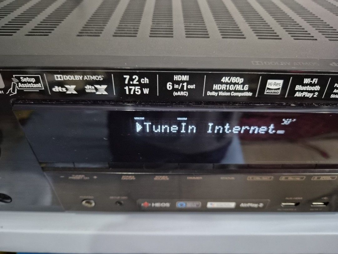 Denon AVR-X1600H Dolby Atmos - READ NOTE - PROTECT MODE - FOR REPAIR (Category: Soundbars, Speakers & Amplifiers) located in Bacolod City. Submitted by audiophile_garage_bacolod (Listing ID 1445277002, Image 3). Description: 🎬 Denon AVR-X1600H Dolby Atmos AV Receiver 💰 ₱12,000 ⚙️ Features: • 7.2 Channel AV Receiver • Dolby Atmos & DTS:X • HDMI ARC / eARC • 4K Ultra HD Pass-Through • HEOS Built-In • Wi-Fi & Bluetooth • AirPlay Support • Audyssey