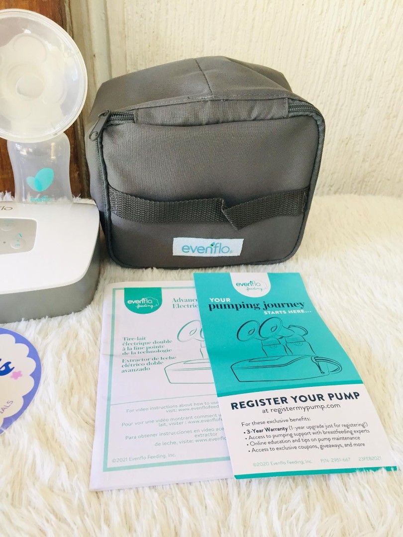 Evenflo breastpump (Category: Breastfeeding & Bottle Feeding) located in Manila. Submitted by kikay.store.ph30 (Listing ID 1445316502, Image 2). Description: ❗NEW ARRIVAL❗🇱🇷 evenflo breastpump Hospital grade Working well Inclusion : insulated bag - 5 bottles - machine - charger Issue : need replacement breaskits Condition : likenew Price: 500 MOP: GCASH, BDO, MOD: SCO FOR SHIPPING PURPOSE, BUS SHIPPING, JNT, LBC ♥️ 1 day reservation ONLY ♥️ No 