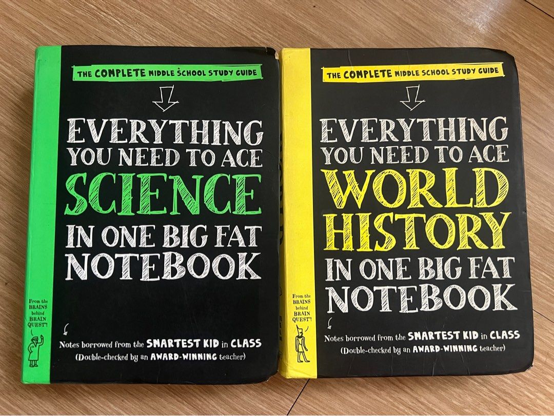 Everything You Need to Ace Science & History Notebooks (Category: Textbooks) located in Makati City. Submitted by nat____ (Listing ID 1445310824, Image 1). Description: - 250 EACH - Ace Science & World History Middle School Study Guides - Perfect for revision or catching up - See pictures for flaws.