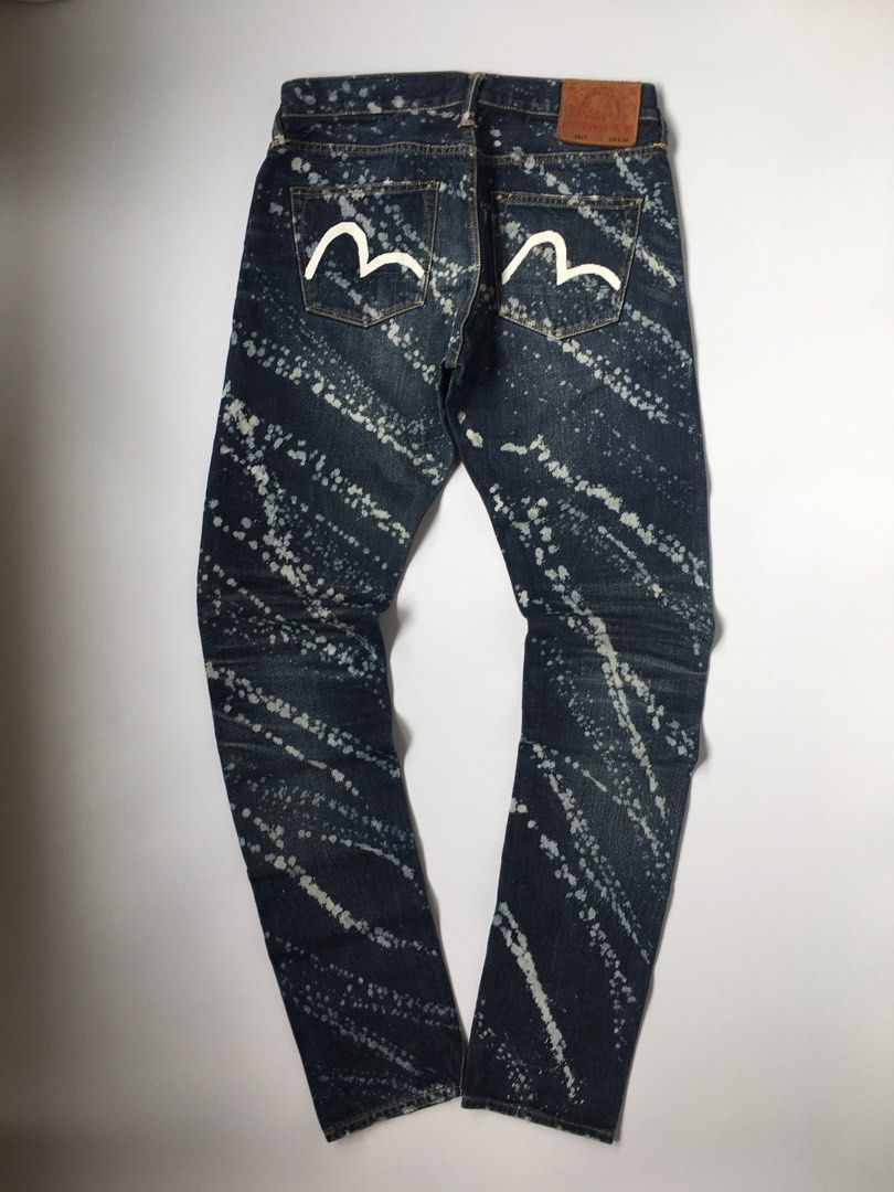 Evisu Jeans Distressed Paint Splatter Seagull Logo (Category: Jeans) located in Dasmarinas. Submitted by justhrift.ph (Listing ID 1445300576, Image 1). Description: EVISU JEANS DISTRESSED PAINT SPLATTER SEAGULL LOGO CONDITION 10/10 COLOR RATE 10/10 DIMES:W32 L45 LEG OPENING 11 THIGH:7.5 NO ISSUE PRICE:1500+SF 📍PAYMENT FIRST ❌NO COD / NO COP 🚚J&T EXPRESS DELIVERY 🚩LOC.DASMARIÑAS CAVITE PM/DM📩📩📩.