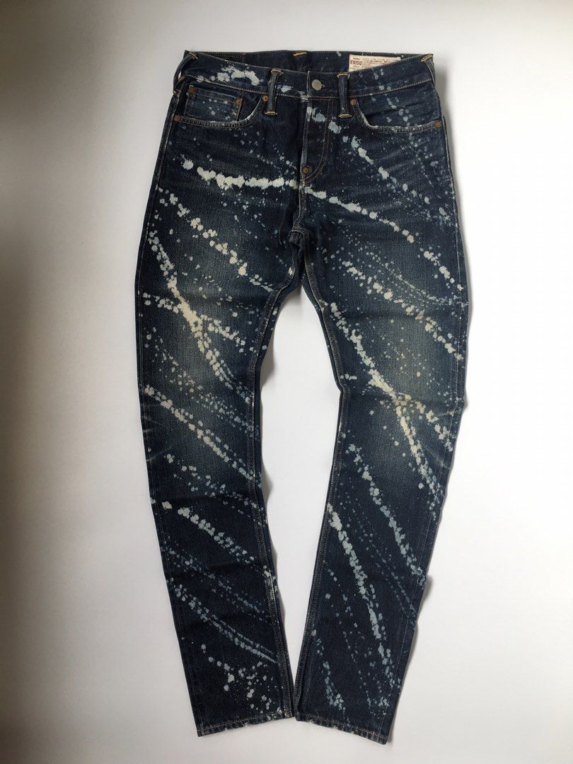 Evisu Jeans Distressed Paint Splatter Seagull Logo (Category: Jeans) located in Dasmarinas. Submitted by justhrift.ph (Listing ID 1445300576, Image 2). Description: EVISU JEANS DISTRESSED PAINT SPLATTER SEAGULL LOGO CONDITION 10/10 COLOR RATE 10/10 DIMES:W32 L45 LEG OPENING 11 THIGH:7.5 NO ISSUE PRICE:1500+SF 📍PAYMENT FIRST ❌NO COD / NO COP 🚚J&T EXPRESS DELIVERY 🚩LOC.DASMARIÑAS CAVITE PM/DM📩📩📩.