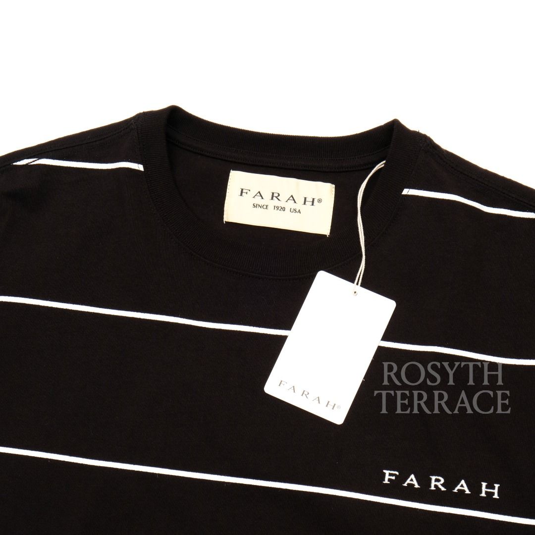 wake sapporo Farah striped tシャツ ネイビー XL FARAH