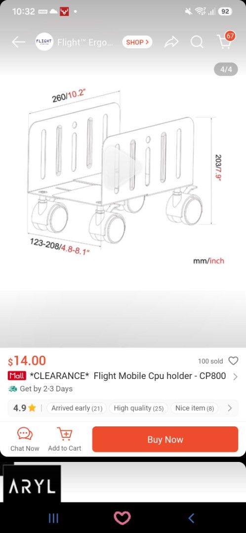 Flight Mobile CPU Holder - CP800489456512208752641