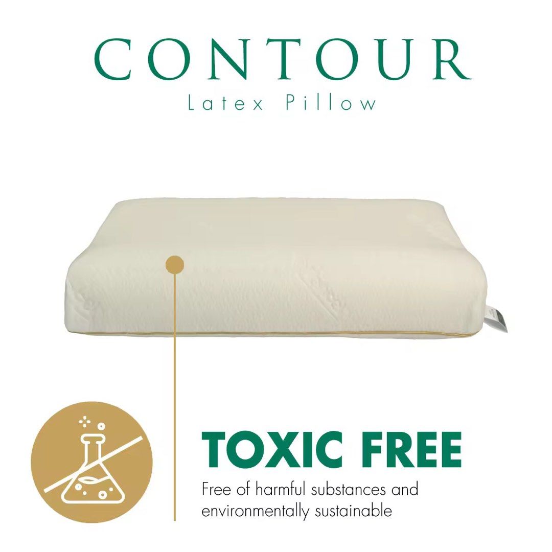 Getha Contour Natural Latex Pillow with Tencel Fabric (Category: Bedding & Towels) located in Singapore. Submitted by expired (Listing ID 1445274385, Image 2). Description: - Made with 100% Natural Getha Latex - Toxic-free and resistant to bacteria, viruses, fungi, and dust mites - 3-way contour design for adjustable height - Extra high pillow option available - Ensures a comfortable and restful sleep used a few times but not suitable for me. pic