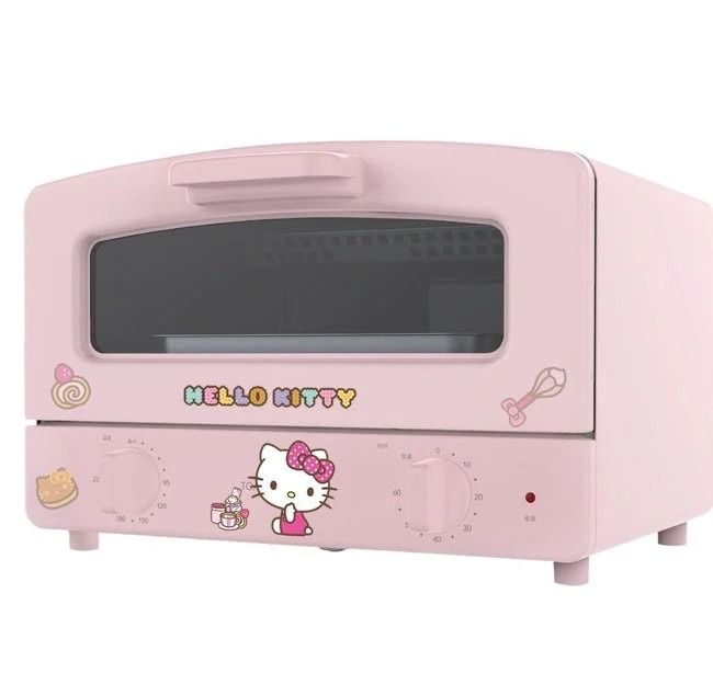 HELLO KITTY OVEN TOASTER (Category: Ovens & Toasters) located in Caloocan City. Submitted by charlie232a66 (Listing ID 1445245955, Image 3). Description: 12L capacity 1000 Watts Manual knobs Quartz heating element 60 minute timer Painted body Adjustable temperature knob control 90-230 degree Celsius Accessories: Aluminum Pan, Grill Rack, Crumb Tray.