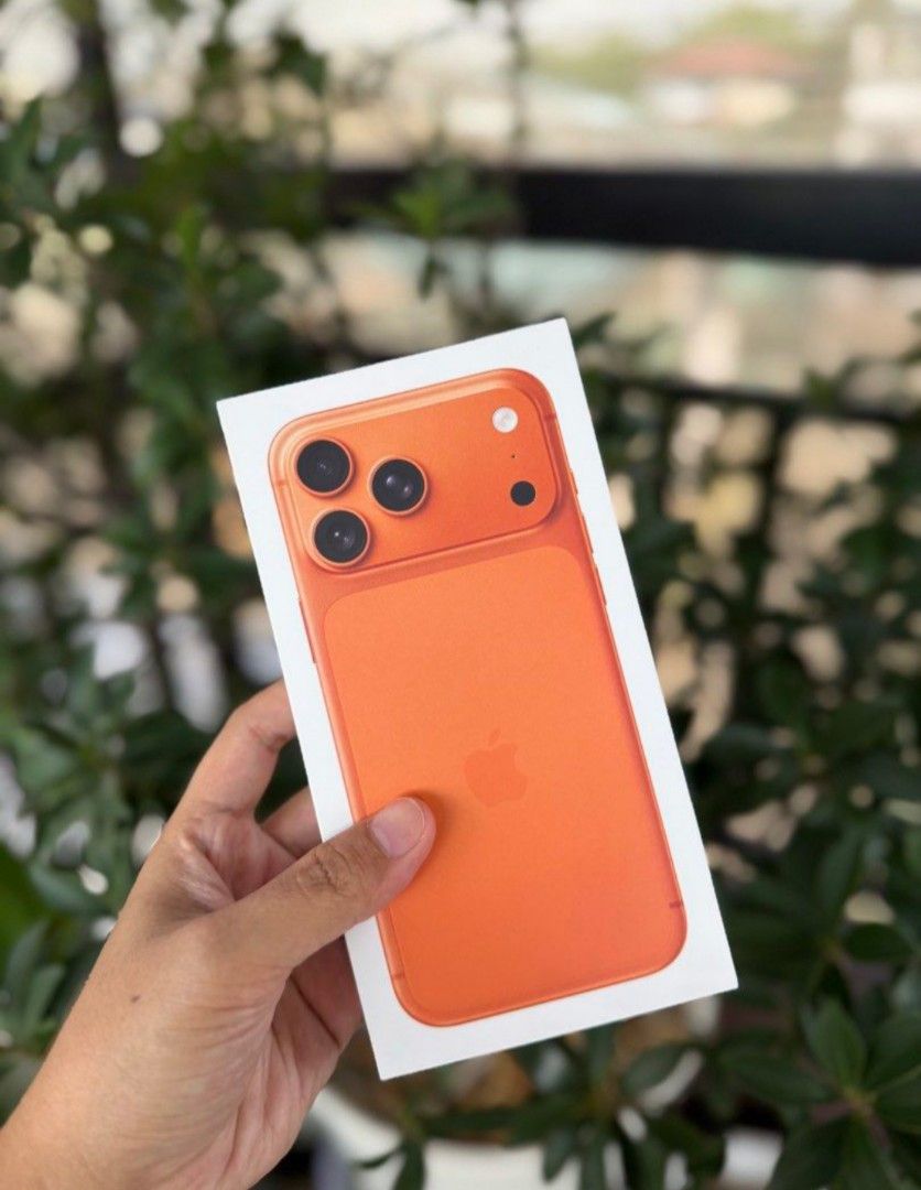 iPhone 17 Pro Max 256GB (Brand New Sealed) (Category: iPhone 17 Series) located in Arayat. Submitted by miss_laika (Listing ID 1445411361, Image 2). Description: For Sale or For Swap (iPhone only) iPhone 17 Pro Max 256 GB (BRAND NEW SEALED) NTC Sealed. Local Variant Factory Unlocked Brand New Sealed. Not Activated 1 year Apple Warranty to any Service Center. Available Color: Cosmic Orange and Silver Limited offer: Free Tempered Glass and Case Pri