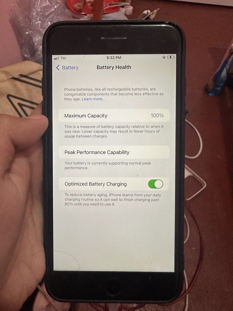 iPhone 7+ (128GB) (Category: iPhone 7 Series) located in Cebu City. Submitted by nicdenielle (Listing ID 1445238196, Image 3). Description: -128GB -JETTE BLACK -WITH PHONE CASE -NO ISSUE -100% BATTHEALTH - Any sim -SAFE TO RESET -GOOD CAMERA (front & back) -has fingerprint -with chord - CEBU CITY (meet up/ LBC COD/COP minimal downpayment) PAYMENT -GCASH, BANK TRANSFER, ATOME (cash for meet-up pwede).