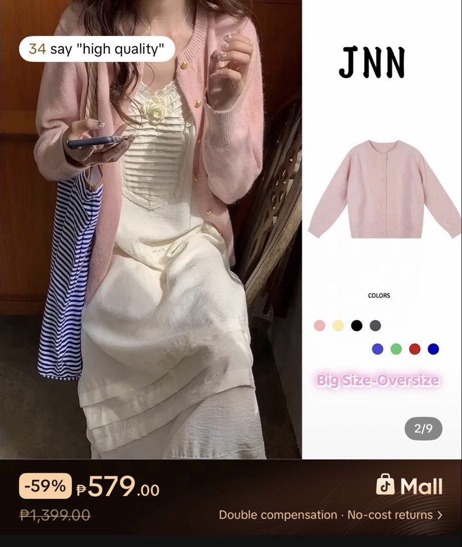 JNN Pink Button Up Cardigan with Gold Buttons (Category: Coats, Jackets and Outerwear) located in Quezon City. Submitted by bbyce (Listing ID 1445385659, Image 3). Description: - Cute pink cardigan from JNN - Features elegant gold buttons down the front - Soft and comfortable knit material Hi! I’m selling all the clothes I wouldn’t be able to bring with me cause I’m moving out of the country. Please don’t haggle too low, I’m in need of funds too!