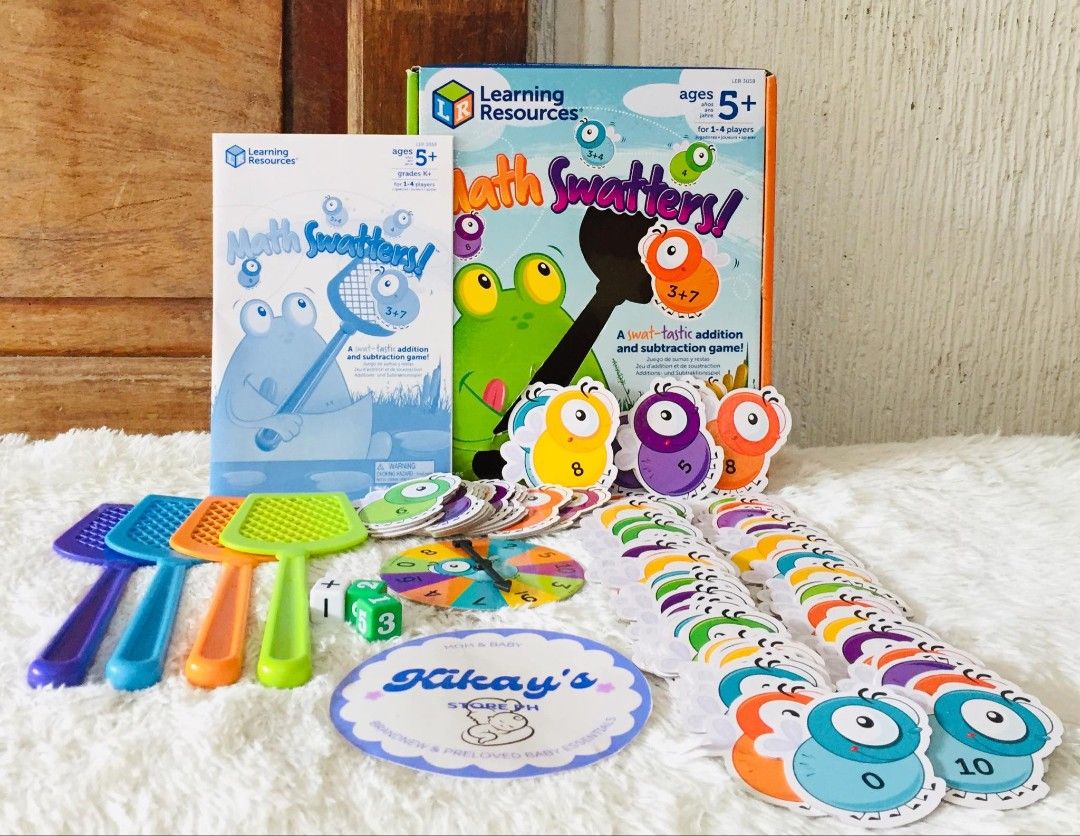Learning Resources Math Swatters Game - Addition & Subtraction (Category: Infant Playtime) located in Manila. Submitted by kikay.store.ph30 (Listing ID 1445315030, Image 1). Description: ❗NEW ARRIVAL❗🇱🇷 Learning Resources Math Swatters Game - Addition & Subtraction Condition : likenew Price: 1000 MOP: GCASH, BDO, MOD: SCO FOR SHIPPING PURPOSE, BUS SHIPPING, JNT, LBC ♥️ 1 day reservation ONLY ♥️ No to rush shipping ♥️ No free shipping ♥️ No retu