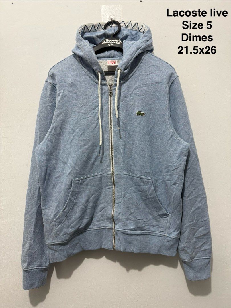 Live lacoste hoodie zip jacket as new (Category: Coats, Jackets and Outerwear) located in Sorsogon. Submitted by jovert_23alviz (Listing ID 1445371035, Image 1). Description: Size 5 Dimes 21.5x26 As new condition No issue Message for other details.