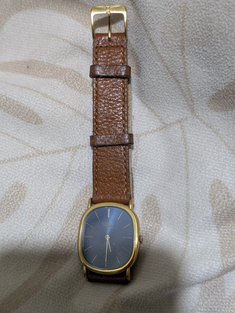 Longines Quartz Watch 1963 (Category: Luxury Watches) located in Cebu City. Submitted by cathysitems (Listing ID 1445401630, Image 3). Description: - Vintage Longines Watch - Manufactured in year 1963 Era: Mid-century vintage mechanical watchmaking. - Blue Dial with Gold Tone Markers - Quartz Movement - Aftermarket Brown Leather Strap with Gold Tone Buckle - Classic timepiece for everyday wear.