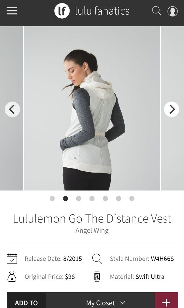 Lululemon go the distance vest dot 6 (Category: Activewear) located in San Pedro. Submitted by thriftersthrift (Listing ID 1445414727, Image 2). Description: Width(inches) :14 Length(inches) :23.5 Good condition Already wash Color rate : 9.5 /10 🌵ALL ITEMS ARE FROM UKAY BALE SO MANAGE YOUR EXPECTATION 🌵 ASK SELLER FOR MORE INFORMATION COLOR MAY CHANGE TRU LIGHTING.