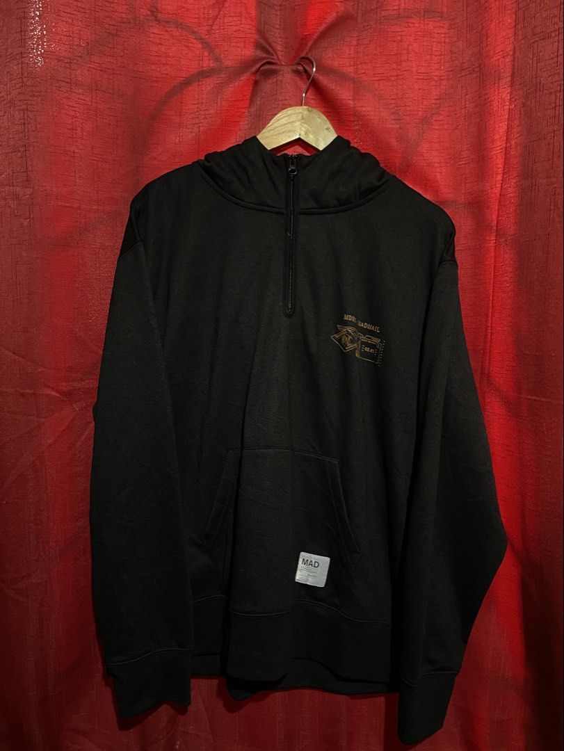 Madness Madmail QuarterZip Hoodie (Category: Hoodies) located in Angeles City. Submitted by andreiboughts (Listing ID 1445389709, Image 1). Description: Length: 27.5 Waist: 23 Condition: 10/10 Color rate: 10/10 Issue (s): None Excellent Condition .