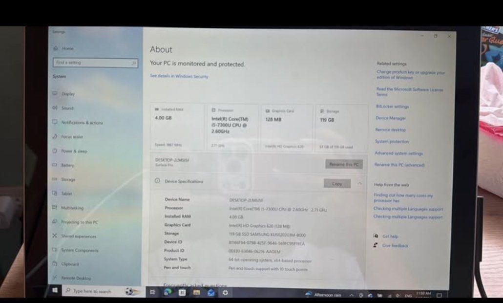Microsoft Surface Pro 5th Gen Intel Core i5 (Category: Laptops & Notebooks) located in Manila. Submitted by namie_cloud (Listing ID 1443730957, Image 1). Description: - Microsoft Surface Pro - Intel Core i5 processor - 4GB RAM - 128GB Storage - Runs Windows 10 - Ideal for work and school - Clear and responsive screen.