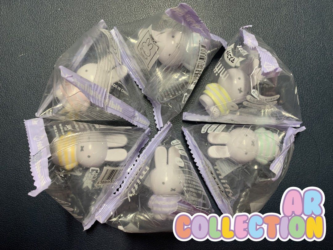Miffy mini toy figures pastel (Category: Designer & Blind Box Toys) located in Dasmarinas. Submitted by arcollection2026 (Listing ID 1445328848, Image 1). Description: Pastel Miffy tetrafibits 1 set = Php 240 1 set = 6 pcs assorted colors (1 pc pink, 1 pc yellow, 1 pc light blue, 1 pc purple, 1 pc light yellow, 1 pc light blue green) height - approx 4.5cm 2 sets available.