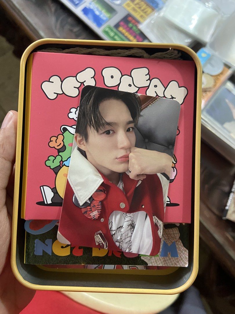 NCT Dream Candy Winter Special Mini Album COMPLETE (Category: K-Wave Merchandise) located in Manila. Submitted by kimjongin (Listing ID 1445277747, Image 2). Description: Candy Winter Special Mini Album Special ver. Unsealed, Complete inclusions With FREEBIES -All inclusions COMPLETE and in pristine condition -First press - Photocard: Jeno - Tin Case (Yellow) - Photobook - Lyrics Paper - Mini CD (2 each) - Paper Ornament (Jaemin) - Christmas Card