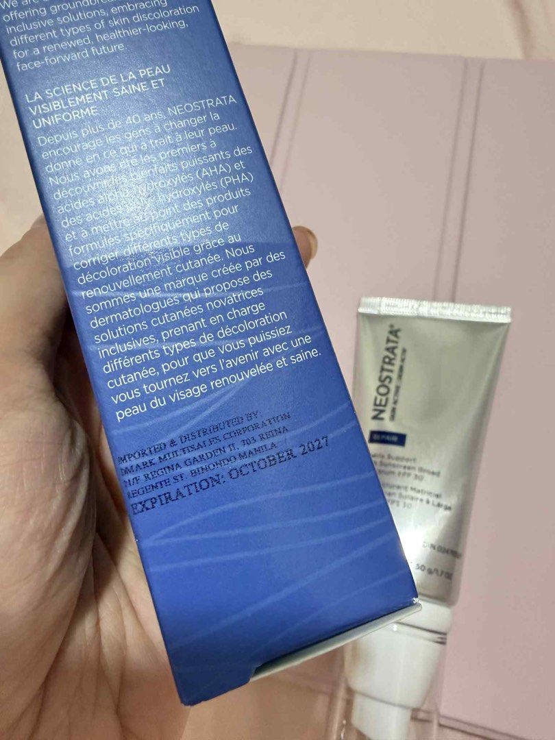Neostrata Skin Active Derm Actif Matrix Support SPF 30 Cream 50g (Category: Face Care) located in Pasig City. Submitted by rosemnl_ (Listing ID 1445386421, Image 2). Description: - Neostrata Skin Active Derm Actif Matrix Support with Sunscreen Broad Spectrum SPF 30 - Product Type: Repair Cream - Size: 50g / 1.7 oz - Expiration Date: October 2027 - Benefits: Addresses skin discoloration and improves skin texture.