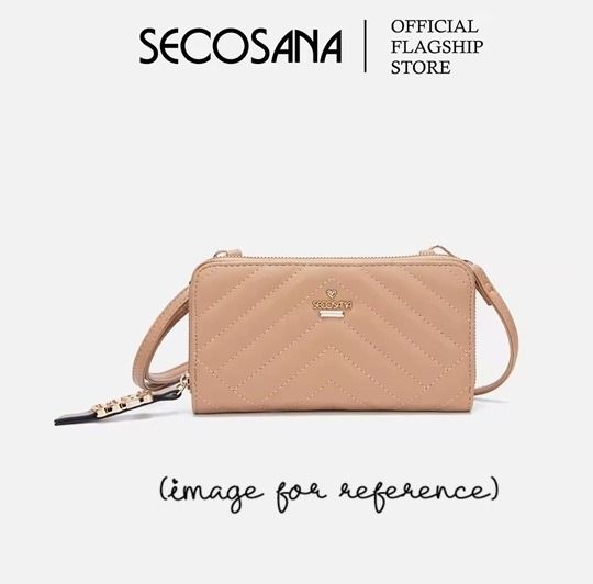 Original Secosana Quilted Long Wallet (Category: Purses & Pouches) located in Makati City. Submitted by missydeclutter (Listing ID 1445238688, Image 3). Description: Original Secosana Quilted Long Wallet (Color: Pale Peach) Brand new. Never used. Comes with tag and original packaging. Reason for selling: decluttering. Cash if meet-up. PAYO if delivery. LSF c/o buyer..