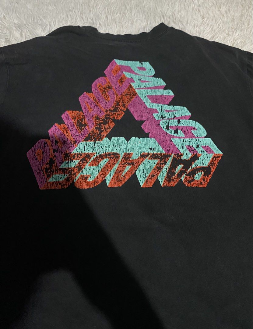 Palace T-Shirt Black with 3D Logo (Category: Tshirts & Polo Shirts ) located in Calapan. Submitted by heywaiianz (Listing ID 1445280941, Image 3). Description: - Black Palace tee - Features iconic 3D triangle logo on the back - Small logo on the front left chest - Made from good quality cotton - Ideal for casual wear - Don't miss out!.