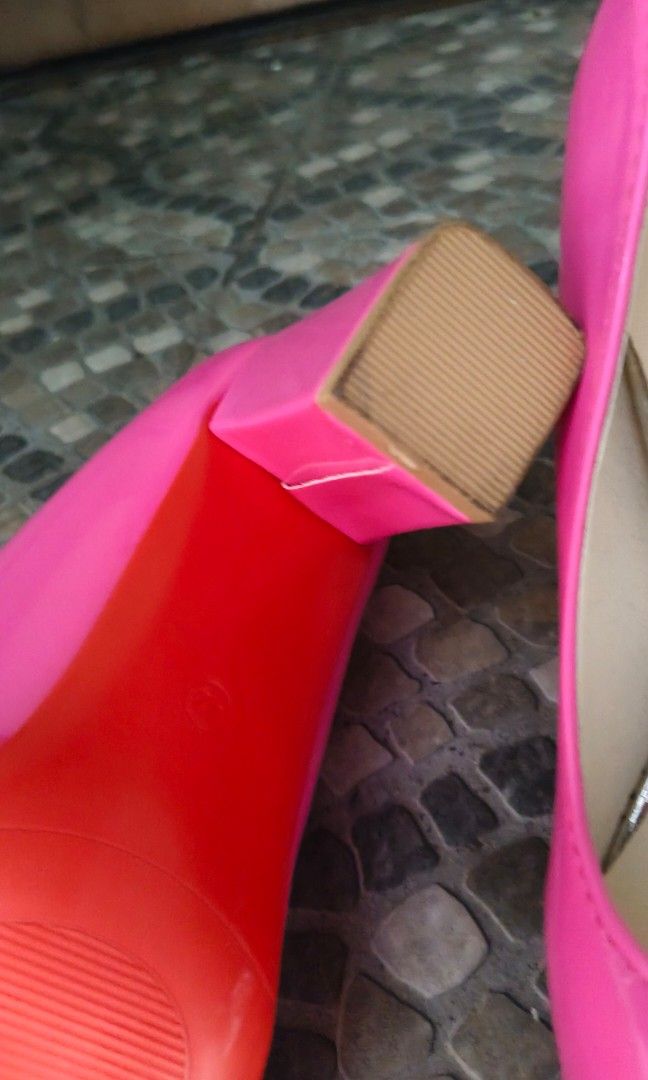 Pink High heels 2inch size 42 (Category: Heels) located in Las Pinas. Submitted by mayfleurdelisvaso (Listing ID 1445295091, Image 2). Description: Last price size 42, 2 inch heels pink red buttoms comfortable my shoe size is 25.5 or 26 cm no flaw no scratches and 60 for courier shipping fee with in metro manila 2 days if the shoes is fashion your dress has to be branded or designer item, if your shoes is branded your dress has to be no brand at 