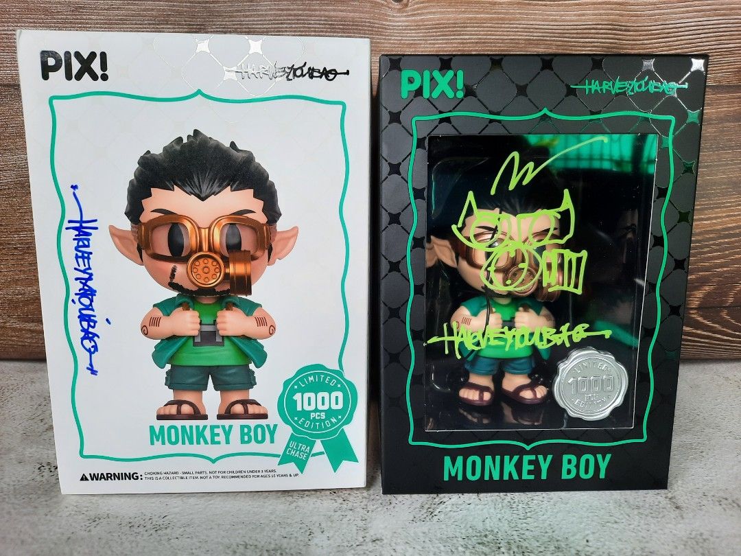 PIX! Monkey Boy Limited Edition 1000 pcs Harvey Moudou Studio (Category: Designer & Blind Box Toys) located in Quezon City. Submitted by danilo.danilo4 (Listing ID 1445237114, Image 2). Description: - Limited Edition PIX! Monkey Boy figure - Only 1000 pieces ever made - Comes in original packaging - Signed by artist Harvey Moudou - Highly collectible item( 2k ) signed .