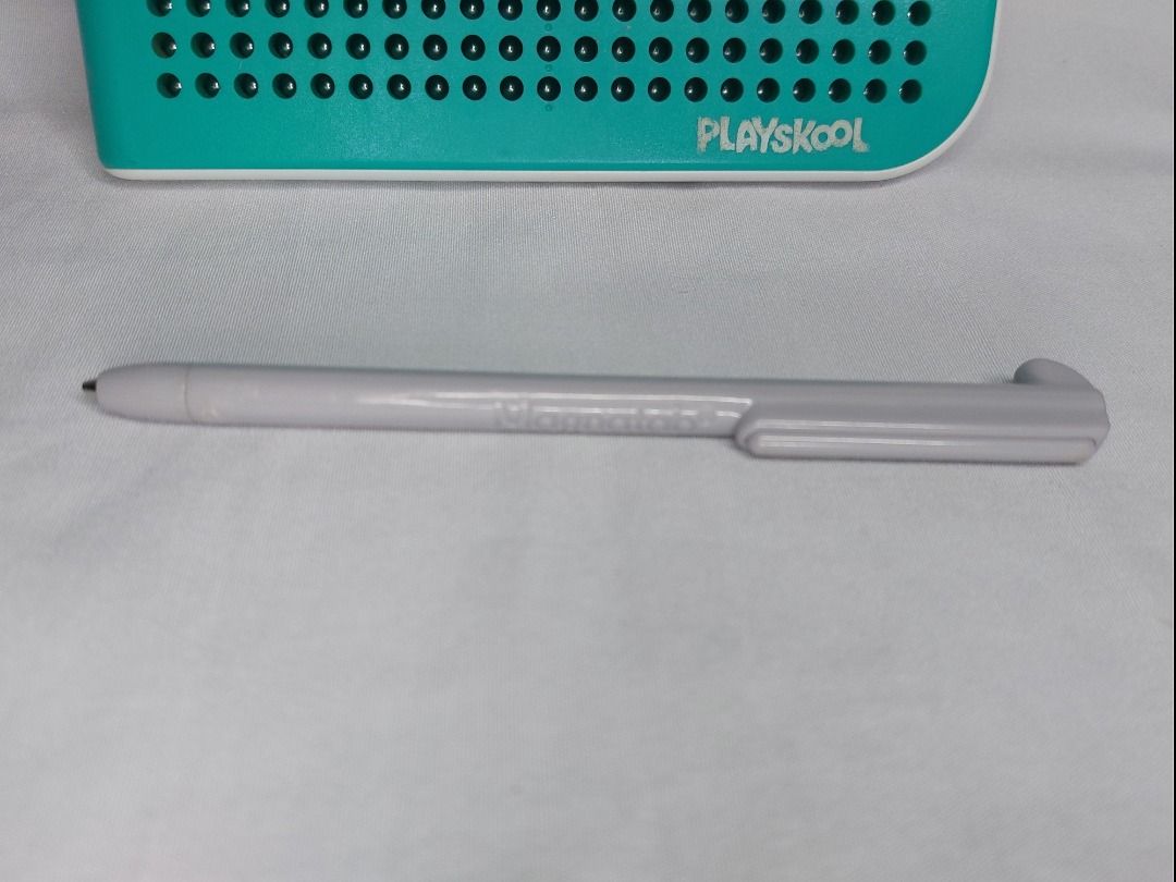 Playskool Magnatab Free Drawing Tablet with Stylus (Category: Educational & Learning Toys) located in Paranaque City. Submitted by ca.firstonlinebiz (Listing ID 1445259986, Image 3). Description: Preloved Playskool Magnatab Free Drawing Tablet in Teal - Includes original stylus - Sensory Educational toy - Ideal for creative and imaginative kids - Fun and easy to use for hours of entertainment - Signs of usag, light scratches. Loc. Greenheights Pa
