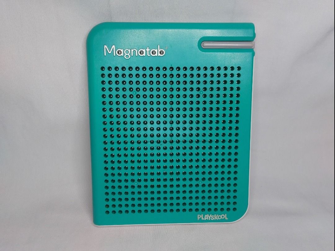 Playskool Magnatab Free Drawing Tablet with Stylus (Category: Educational & Learning Toys) located in Paranaque City. Submitted by ca.firstonlinebiz (Listing ID 1445259986, Image 1). Description: Preloved Playskool Magnatab Free Drawing Tablet in Teal - Includes original stylus - Sensory Educational toy - Ideal for creative and imaginative kids - Fun and easy to use for hours of entertainment - Signs of usag, light scratches. Loc. Greenheights Pa