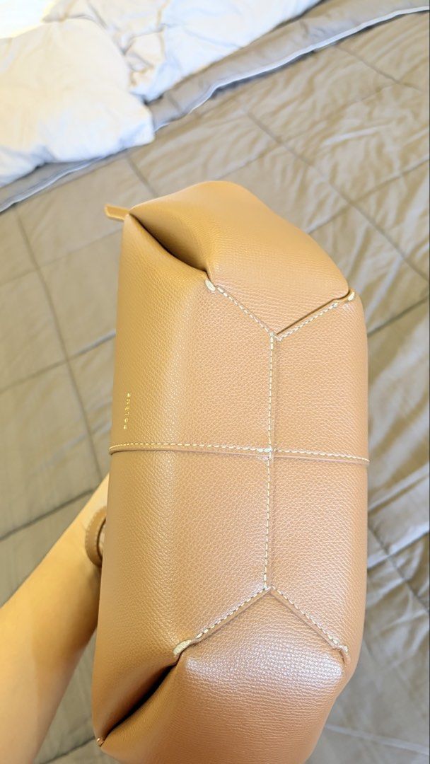 Polene Cyme Mini Camel (Category: Tote Bags) located in Cavite. Submitted by psycheoldnewstuff (Listing ID 1445256641, Image 3). Description: preloved AU Grade (not 0rig) Soft Leather Issues: may maliit ba bakbak sa gilid (please check photos) RFS: not using.