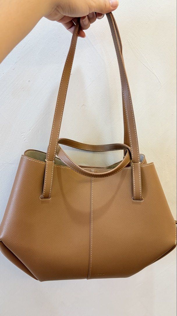 Polene Cyme Mini Camel (Category: Tote Bags) located in Cavite. Submitted by psycheoldnewstuff (Listing ID 1445256641, Image 2). Description: preloved AU Grade (not 0rig) Soft Leather Issues: may maliit ba bakbak sa gilid (please check photos) RFS: not using.