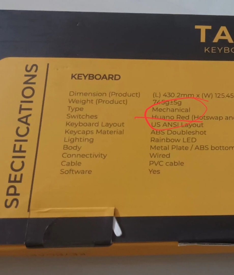 RAKK TANDOG PRO (Category: Computer Keyboard) located in Quezon City. Submitted by freefish-9fa0 (Listing ID 1445277892, Image 3). Description: .