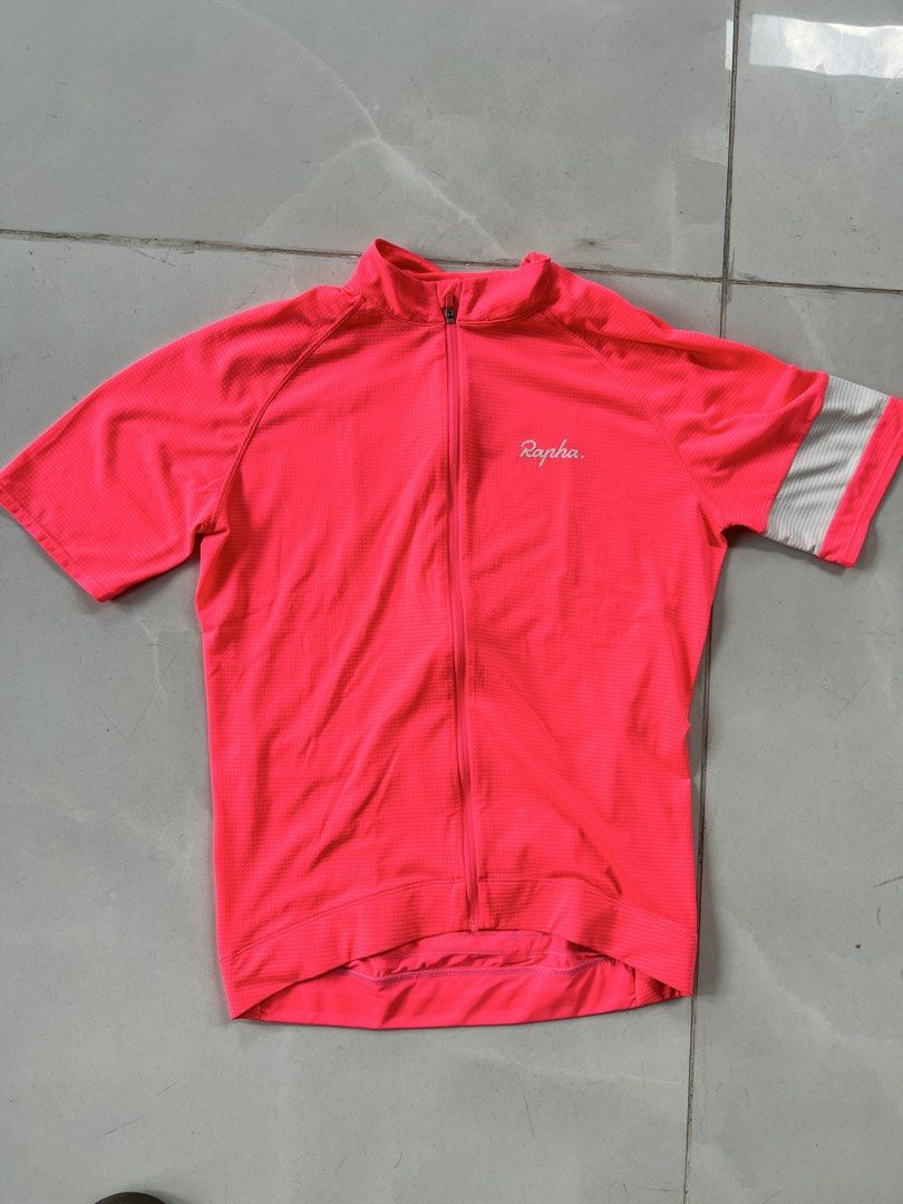 Rapha Cycling Jersey - Medium - Pink & Teal (Category: Activewear) located in Quezon City. Submitted by johnsagui (Listing ID 1445256244, Image 1). Description: Original Rapha Cycling Jerseys – Size Medium Selling two original Rapha cycling jerseys in excellent used condition. 🚴 Includes: * Rapha Short Sleeve Jersey – High Visibility Pink * Rapha Long Sleeve Jersey – Mint/Aqua Features: ✔ Original Rapha ✔ Premium cycling apparel ✔ Full-length zi