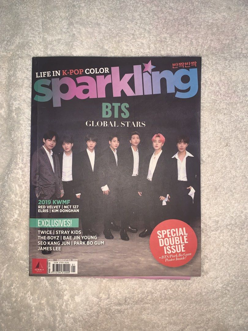 Sparkling K-POP Magazine 2017 to 2019 Issues (Category: Magazines) located in Iloilo. Submitted by magazinehoarder (Listing ID 1445415771, Image 2). Description: Sparkling Magazine 2017 to 2019 Issues On the covers: BTS SB19 Seventeen BIG B1A4 Park Bogum JBJ The Boyz .