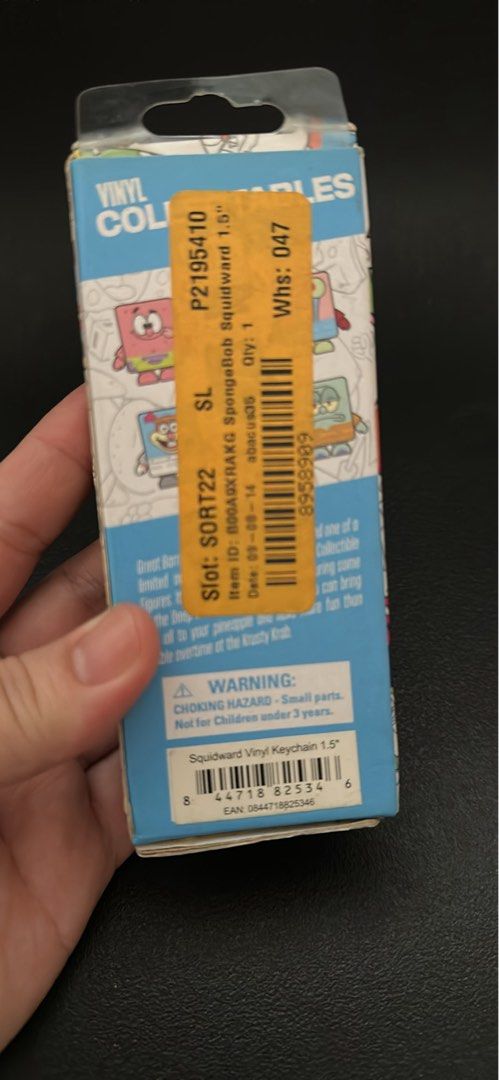 Sponge Bob Squidward keychain (vinyl) (Category: Character Goods) located in Manila. Submitted by krystalchewey_ (Listing ID 1445286914, Image 2). Description: Vinyl collectible keychain Squid Ward Bnew Actual Photo Posted 280php.