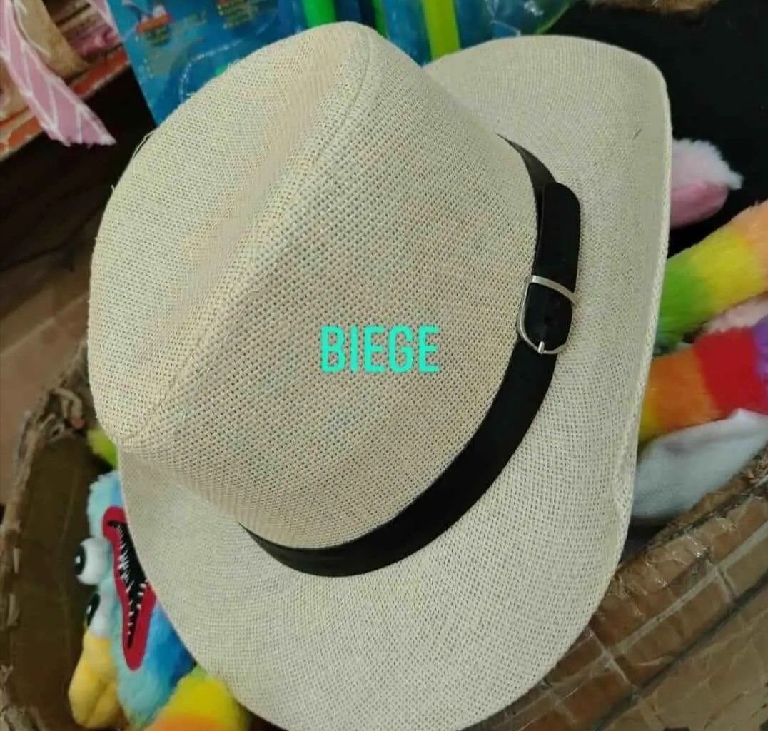 Straw Fedora Hats - Brown, Cream, Beige (Category: Hats & Beanies) located in Manila. Submitted by zdmal (Listing ID 1445265828, Image 3). Description: - Set of straw fedora hats - Ideal for sunny days, beach trips, or casual wear - Available colors: Brown, Cream, Beige - Features a black band with a buckle detail - Made from lightweight and breathable material.