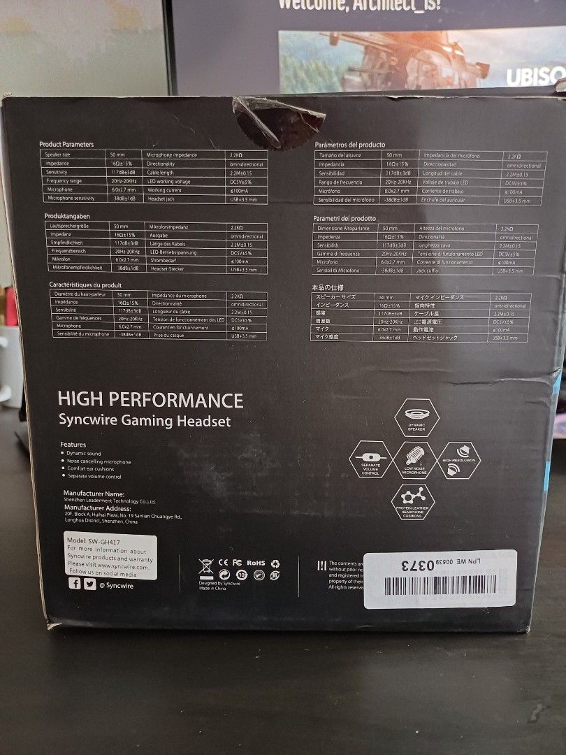 SYNCWIRE High Performance Gaming Headset with Mic489797071300864001