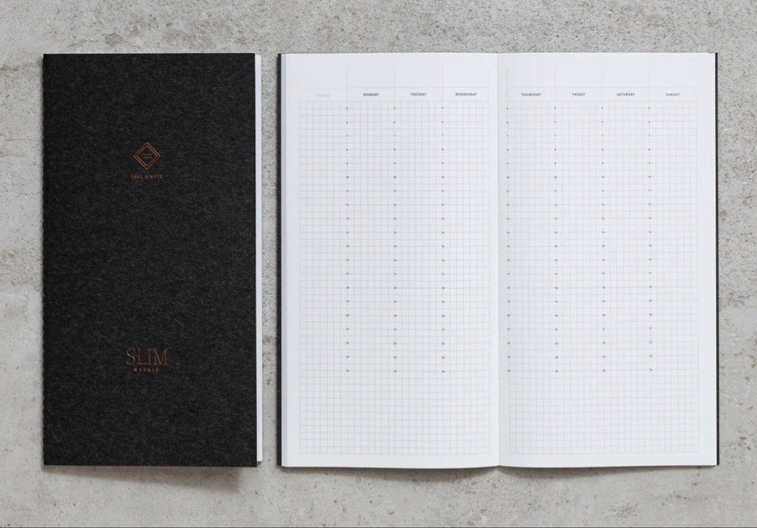 Take A Note (TAN) Slim Weekly Planner (undated) (Category: Stationery & School Supplies) located in Rizal. Submitted by artandjournals (Listing ID 1445329431, Image 3). Description: Selling as set. TN regular size, Tomoe River Paper (52gsm) Two inserts, weekly vertical layout + grid pages Good for one year Price: ₱1,300 Shipping: Cost by buyer. J&T weekends, SDD to be booked by buyer on available schedule. More details from website: https://take-