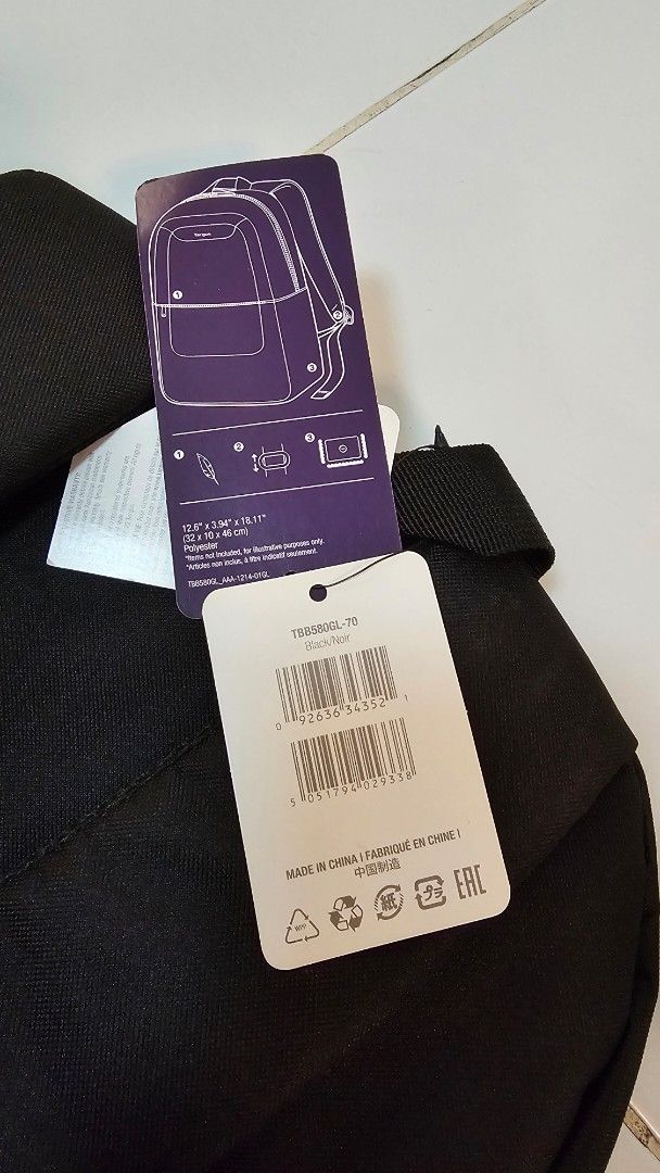 Targus Black Laptop Backpack (Category: Backpacks) located in Manila. Submitted by greycrane (Listing ID 1445266695, Image 3). Description: - Brand new black Targus laptop backpack - Still has tags attached - Padded shoulder straps for comfort - Multiple compartments for organization - Ideal for school or work Location: Baesa, Quezon City. Pickup only. Buyer shoulders shipping. Payment via BPI or Gcash. Pm for queries. Thanks for looking..
