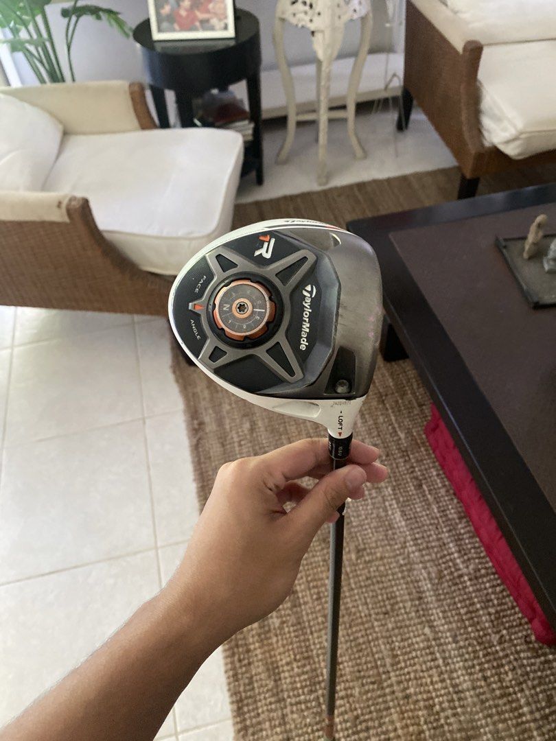 TaylorMade R15 Driver Aldila R Flex 55g (Category: Golf) located in Makati City. Submitted by concreteculture (Listing ID 1445301933, Image 1). Description: - TaylorMade R15 Driver - Aldila R flex shaft (55g) - Adjustable weights on head - Green and white grip - Ideal for improving your golf game - Selling because of club upgrade.