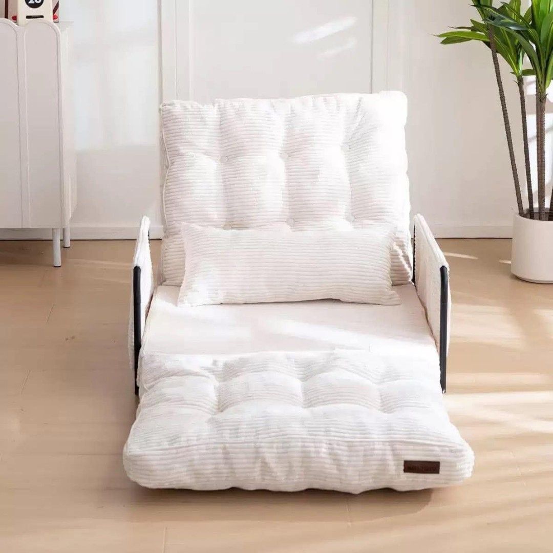 Teddy Single Sofabed with Arm White, Gray, Black (Category: Sofas) located in Manila. Submitted by dolorchris69891 (Listing ID 1445335973, Image 2). Description: Teddy Single Sofabed with Arm White, Gray, Black 7499.