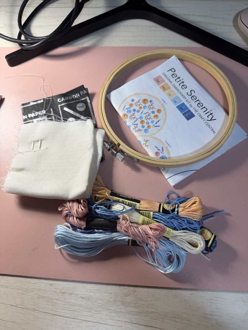 The Craft Central Petite Blooms Embroidery Kit - 3 Patterns (Category: Handmade Craft) located in Quezon City. Submitted by stefiys (Listing ID 1445298946, Image 2). Description: 🪡 bought from Craft Central 🪡 opened but all materials are complete and unused 🪡 perfect for beginners 🪡 Mode of payment: Gcash, Maya, Seabank 🪡 Mode of delivery: Grab, Lalamove from QC.