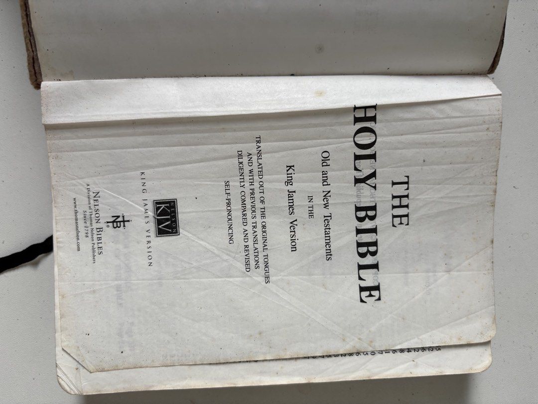 The Holy Bible, Authorized King James Version, Red Letter Edition (Category: Religion Books) located in Iloilo. Submitted by clesha_2279 (Listing ID 1445349900, Image 2). Description: - Holy Bible, Authorized King James Version - Red Letter Edition - Published by Thomas Nelson - Pages are yellowed with age - Classic edition, suitable for study or collection.