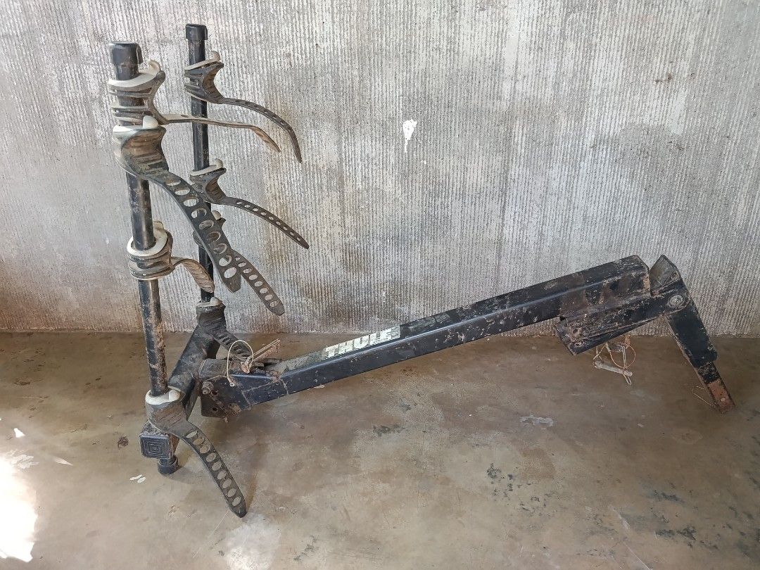 Thule Bike Rack for Car Hitch Mount (Category: Bicycles) located in Ligao. Submitted by travis40 (Listing ID 1445310600, Image 2). Description: - Thule hitch-mounted bike rack - Carries 1 bike - Mounts securely onto your car's trailer hitch - Ready for your next cycling adventure!.