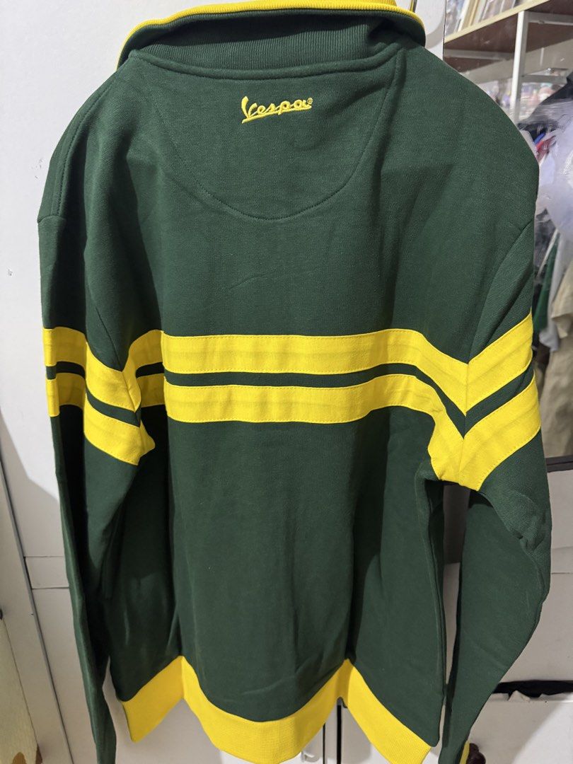 Vespa Racing Sixties Collection Jacket Green Yellow (Category: Coats, Jackets and Outerwear) located in Pasay City. Submitted by lovedbysants (Listing ID 1445374806, Image 3). Description: - Brand new Vespa jacket from the Racing Sixties Collection. - Stylish Green and Yellow colorway. - Full zip front with convenient pockets. - Comfortable ribbed collar, cuffs, and hem. - Made from a durable cotton and polyester blend. - Original tags still atta