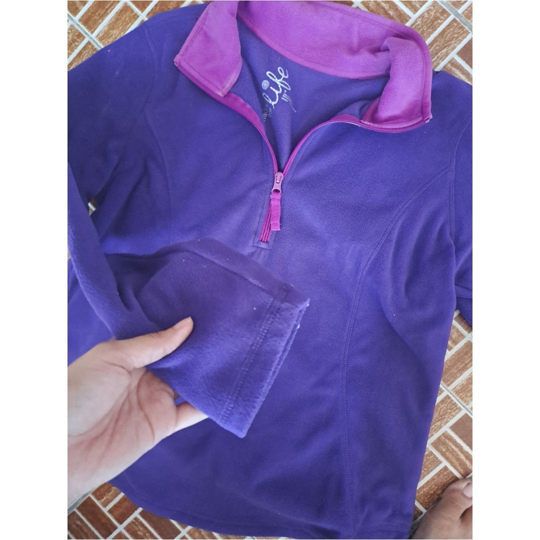 Violet Made for life Quarter Zip Sweatshirt (Category: Coats, Jackets and Outerwear) located in San Fernando. Submitted by prelovednamin (Listing ID 1445317840, Image 3). Description: Condition: 10/10 Size: XS-S RFS: not used anymore 📍 Pampanga MOP: Gcash/Bank transfer MOD: Direct J&T (sf shouldered by buyer).