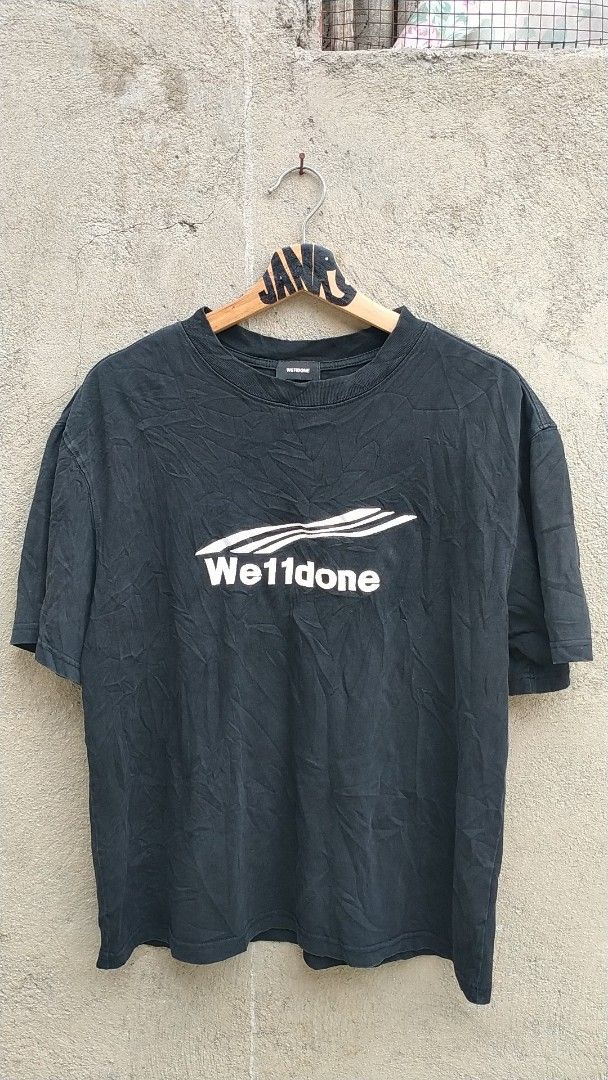 WE11DONE EMBROIDERY LOGO SHIRT (Category: Formal Shirts) located in Pili. Submitted by janrypalmerodelima (Listing ID 1445344564, Image 1). Description: WE11DONE EMBROIDERY SHIRT DIMES: 25x21 CONDITION: VERY GOOD COLOR RATE: 9.3/10 ISSUE: NONE.
